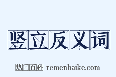 竖立反义词是什么意思的图片